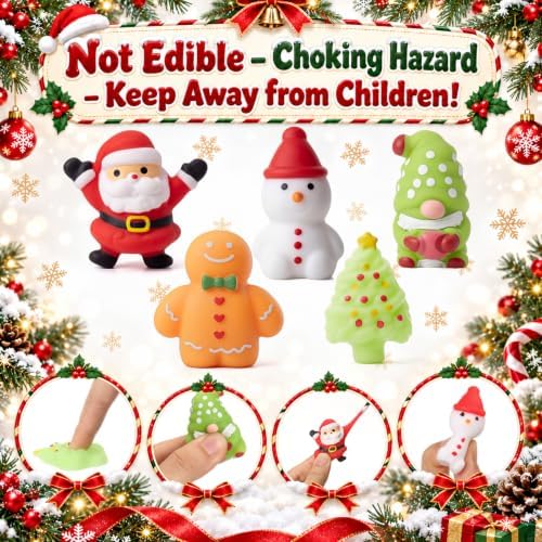 Thenshop 20 Pcs Christmas Soft Ball Bulk Gift Holiday Party Favor 5 Styles