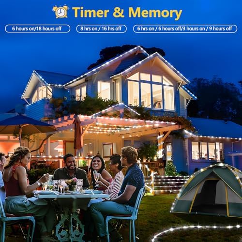 KNONEW 1000 LED Rope Lights Outdoor 164FT Rope Light for Outside Waterproof