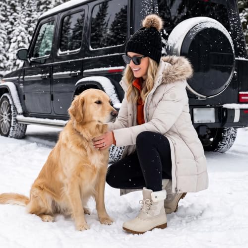 STQ Womens Winter Duck Boots Waterproof Cold Weather Snow Boots