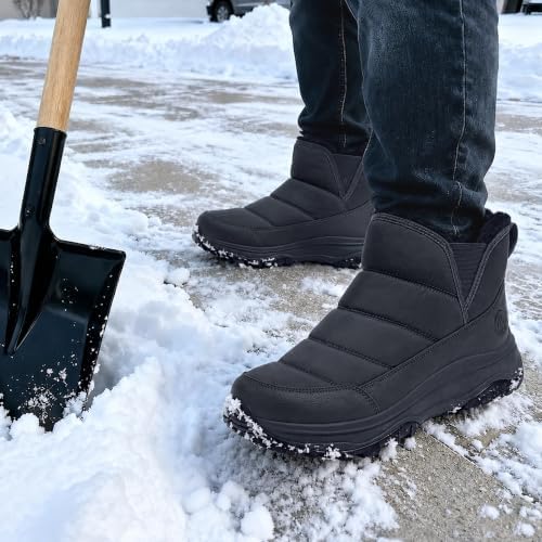 Coostar Snow Boots for Men Waterproof Winter Boots with Arch Support Lightweight Outdoor Casual Boot