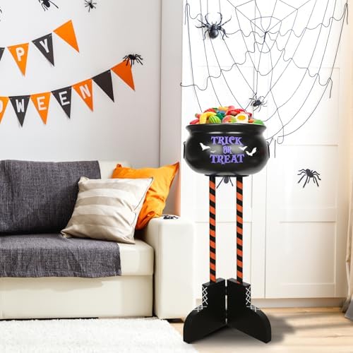 Halloween Decorations Outdoor, 32" Tall Witch Legs Candy Bowl Stand Holder