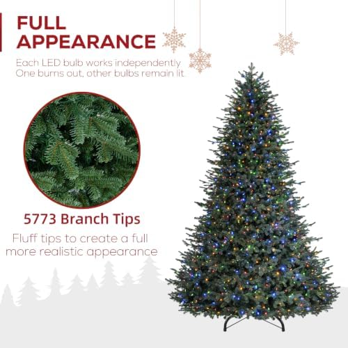 Hykolity 7.5ft Premium Prelit Christmas Tree with 1,050 Multicolor LEDs