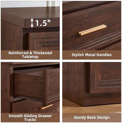 RWYHG Dresser Set for Bedroom with 5 Drawers 45" Tall