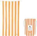 Dock & Bay Beach Towel - Quick Dry, Sand Free - Compact, Lightweight - 100% Recycled - Includes Bag - Cabana - Ipanema Orange - Extra Large (200x90cm, 78x35)