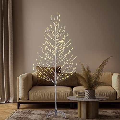 LIGHTSHARE 5FT 200L Lighted Star Light,Warm White Lighted Tree Decoration Light,Home/Festival/Party/Christmas,Indoor and Outdoor Use