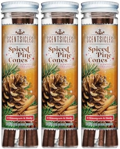Scentsicles Spiced Pine Cones Scented Christmas Ornaments 3 Pack