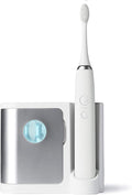 Vanity Planet Elements Ultrasonic Electric Toothbrush - Silver - Advanced Oral Care with UV Sanitizing Charger Base with 3 Replacement Heads - 99.9% Effective Keeping Your Teeth Clean