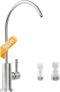 Hiqufet Drinking Water Faucets for Kitchen Sink, Stainless Steel Water Filter Faucet for Reverse Osmosis or Water Filtration System, RO Bar Sink Faucet, Brushed Nickel