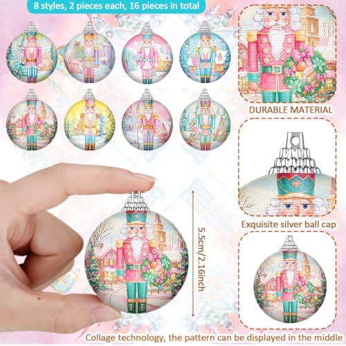 Outus 16 Pcs Christmas Tree Ball Ornaments