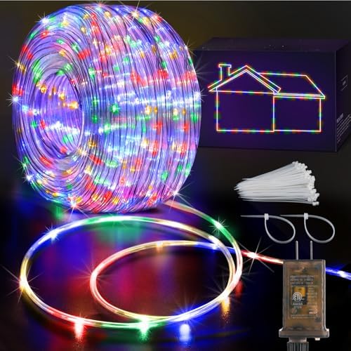 KNONEW 1000 LED Rope Lights Outdoor 328FT Rope Light for Outside Waterproof