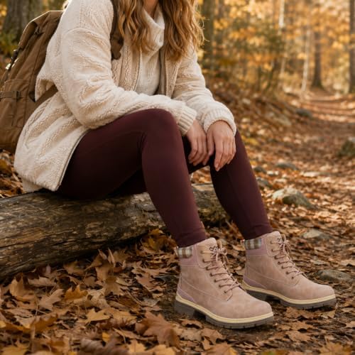 COTTIMO Women's Waterproof Hiking Snow Winter Boots