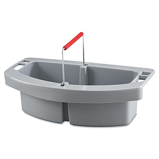 Rubbermaid Commercial BRUTE Maid Caddy compatible with BRUTE 44 GAL Containers, Gray, for Cleaning Tool Storage for Wipes/Spray Bottles/Brushes/Dustpans/Scrubbers/Gloves