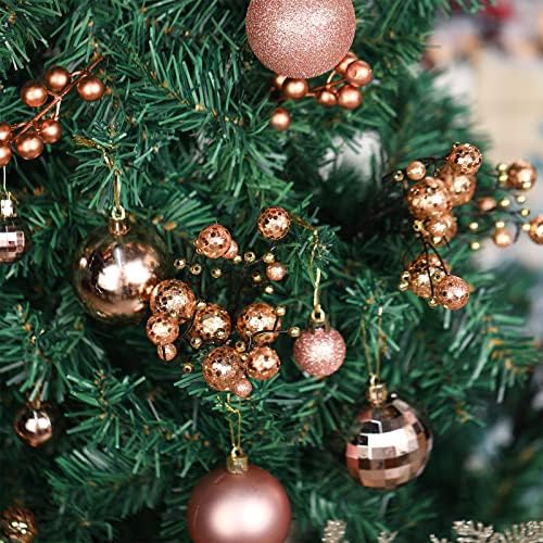 Sratte 94 Pcs Christmas Tree Ornaments Decoration Set, Rose Gold