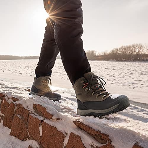 NORTIV 8 Men's Waterproof Hiking Winter Snow Boots