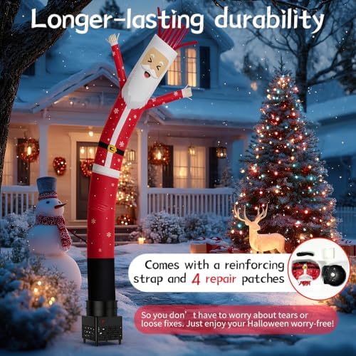 6FT Santa Claus Air Dancer Inflatable Waving Tube Man Set with Blower