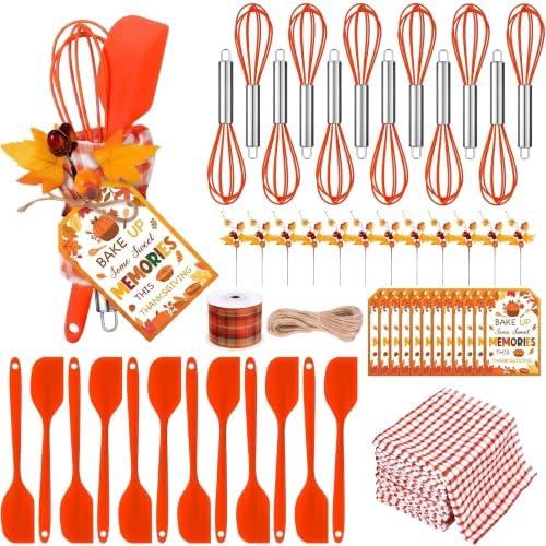 Qinyoung 60pcs/12sets Fall Baking Gift Set with Whisk Spatula