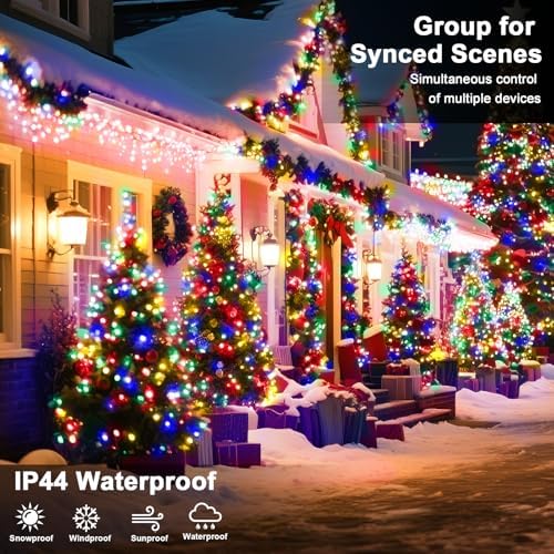 393 FT Christmas Light 1000 LED Xmas Lights Outdoor Christams String Lights Waterproof 8 Modes & Timer, Fairy Lights Plug in for Weeding, Patio, Party, Holiday,Christmas Decor (Multicolour)