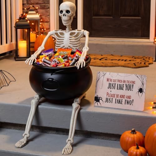 3 Pcs Halloween Skeleton Candy Bowl Holder for Outdoor Porch