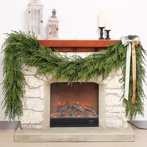 Artificial Christmas Norfolk Pine Garland for Mantle Decor (5 FT,1 PCS)