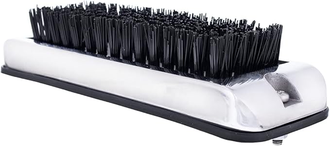 United Pacific 90050 Stainless Shoe/Boot Scraper w/Nylon Brush, 430 Stainless Steel Housing – Black Brush – ONE Unit