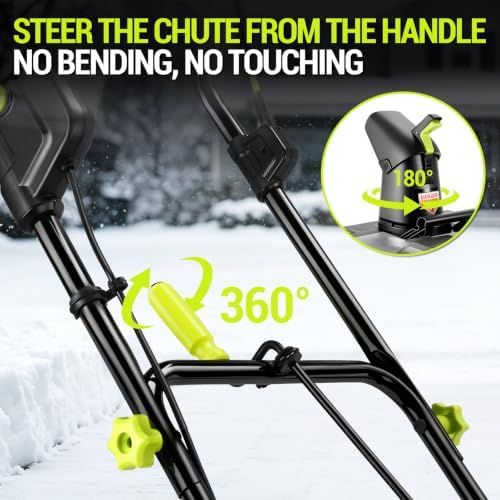 Electric Cordless Snow Blower: DEKOPRO 40V Brushless Electric Snow Blower, 20" Cordless Snow Thrower with 2x4.0Ah Batteries, Charger, LED Light & Adjustable Chute for Driveway, Sidewalk, Steps & Patio
