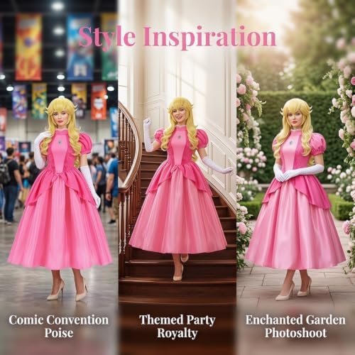 Royal Princess Costume Women Adult Halloween Dress with Accessories Set