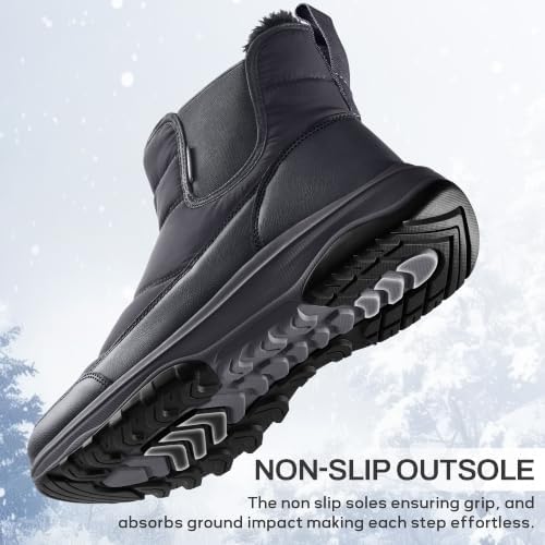 Coostar Snow Boots for Men Waterproof Winter Boots with Arch Support Lightweight Outdoor Casual Boot