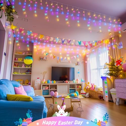 JMEXSUSS 400 LED 38.8 FT Easter Lights String Outdoor