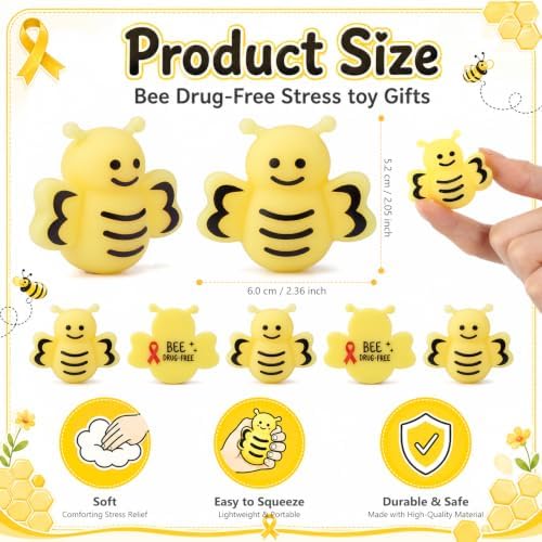 Thenshop 50 Pcs Red Ribbon Week Anti Drug Stress Balls Bulk