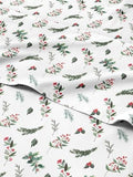 Christmas Sheet Set, Mistletoe, Holiday Xmas Bedding Set - Split King Size