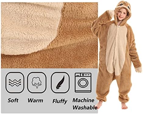 SimZoo Kids Animal Onesie Pajamas Halloween Costumes Cosplay 4-13Y