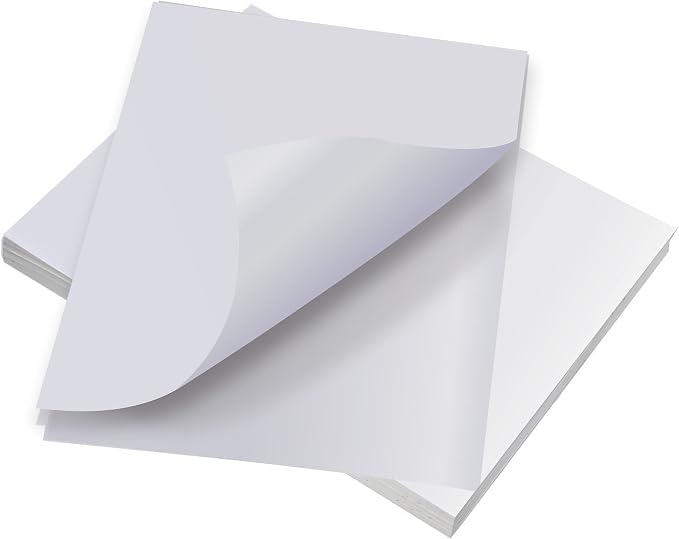 8.5" x 11" Full Sheet Label Sticker Paper for Laser & Inkjet Printers[300 Sheets,300 Labels]