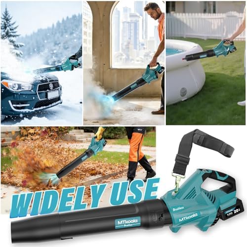 Leaf Blower Cordless, New Upgraded 1200W Brushless Motor Leaf Blower, 700CFM 200MPH with 3 Speed Modes, 160Mins Max Runtime, Handheld Electric Blower for Lawn Care, Yard, Dust & Snow (Blue)