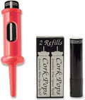Cork Pops Original Wine Bottle Opener, 6.5 Inch – Made in USA, Effortless Push-Button Cork Removal, Includes Cartridge (Opens Up to 60 Bottles) (Pink, 3 Cartridges)