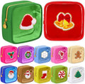 Abbylike Christmas Preppy Patch Makeup Bags Bulk Holiday Makeup Bag Skincare Pouch Xmas Zipper Cosmetic Pouch Preppy Thing for Travel Christmas Women Gift(Assorted Colors)