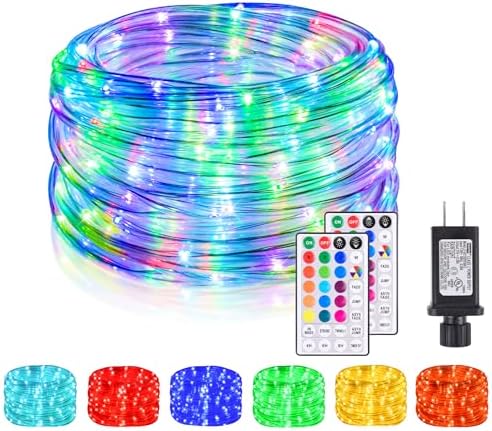 Nazuwke 49Ft LED Rope Lights for Outside, String Lights with Remotes