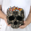 GameXcel Halloween Skull Candy Bowl - 6.5" Large Candy Dish Holder