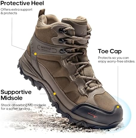 NORTIV 8 Men's Waterproof Lightweight Hiking Boots