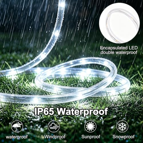 KNONEW 1000 LED Rope Lights Outdoor 170FT Rope Light for Outside Waterproof