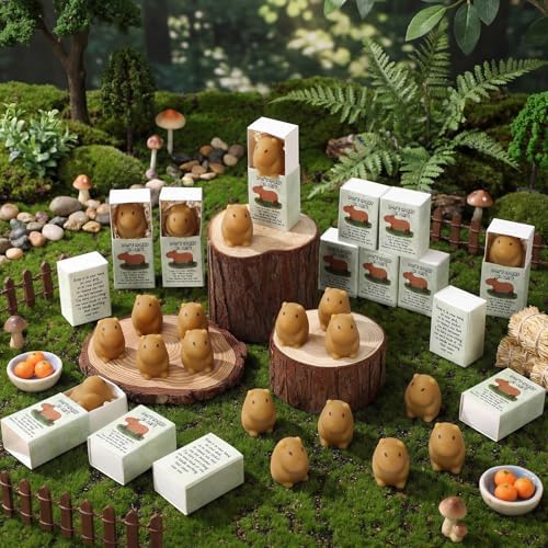 Wettarn 36 Sets Capybara Figures with Boxes, Appreciation Gifts