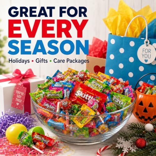 Bulk Candy Variety Pack 5 LB Halloween Individually Wrapped Pinata Mix