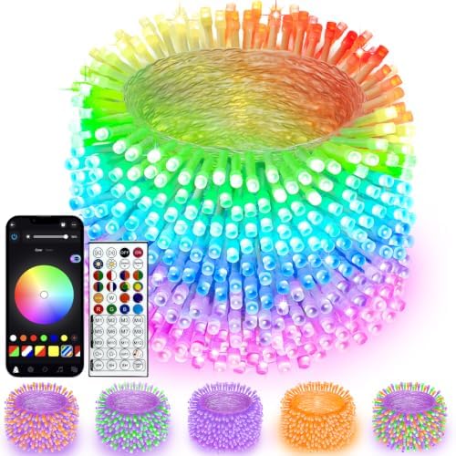 600 LED Smart RGB Color Changing String Lights APP & Remote for Halloween