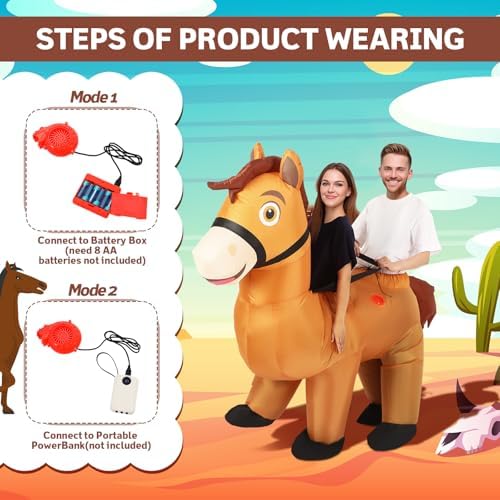 Two Person Inflatable Horse Costume Adult for 2026 Halloween