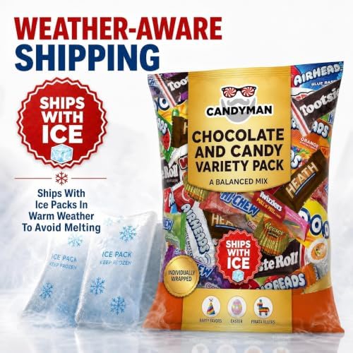 CANDYMAN Chocolate Candy Variety Pack, 3 LB Individually Wrapped