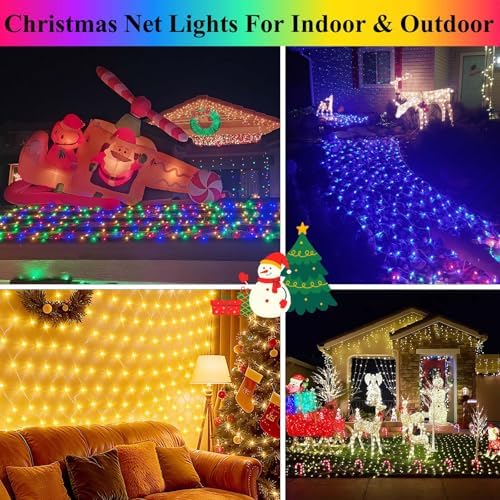 LitHome 240 LED Christmas Net Lights Outdoor Connectable, 14.8FT x 5FT