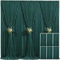 6 Panels Hunter Green Backdrop Curtain for Parties Wrinkle Free Dark Green Photo Curtains Backdrop Drapes Fabric Decoration for Baby Shower Birthday Party Photography 30ft(W) x 10ft(H)