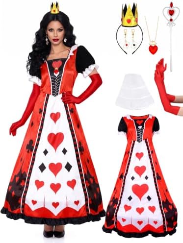 Tellingyou 8 Pcs Halloween Queen Costume Set