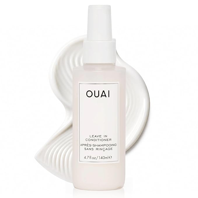 OUAI Leave In Conditioner & Heat Protectant for Hair - Prep Hair for Styling or Use as Detangling Spray to Fight Frizz & Flyaways - No Parabens, Sulfates or Phthalates (4.7 oz)