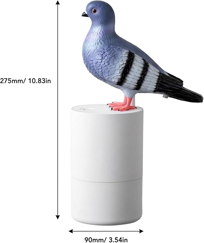 Pigeon Pooping Pigeon Soap Dispenser - Funny Bird Foaming Soap Dispenser (Blue)