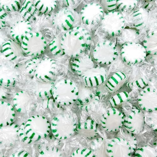 Spearmint Starlights Hard Candy Disks, Individually Wrapped, 6 Lb
